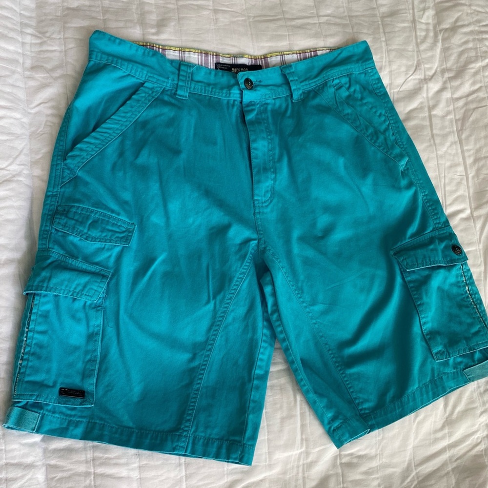 PJ Mark Men's Teal Cargo Shorts - Lightweight Utility